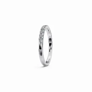 Bague halo en or blanc 18 carats avec diamant de laboratoire certifié IGI, style luxueux pour femme, cadeau d'anniversaire de mariage, Inde HIPHOPSTAR - Product Image 2