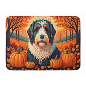 Bearded Collie Fall Memory <b>Foam</b> Kitchen Mat <b>Machine</b> Washable Anti-Fatigue Cushion Comfort Bath Rug or Kitchen Rug - Product Image 1