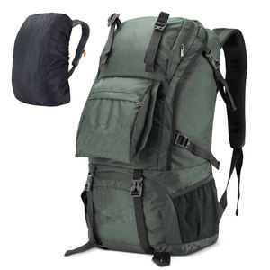 Sac à dos de randonnée en nylon imperméable avec housse de pluie, grande capacité (24-55L), design léger et durable pour le camping et la randonnée en plein air - Product Image 5