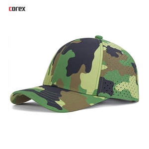 Gorra de Béisbol Deportiva de 5 Paneles con Corte Láser de Camuflaje, Transpirable e Impermeable, Ajustable, Unisex, para Viajes, Aire Libre, Primavera y Verano, Casual - Product Image 1
