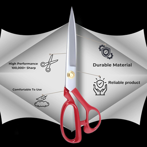 Premium Stainless Steel Tailor's <b>Scissors</b> with Rubber Handle for Professional <b>Sewing</b> and Fabric Cutting Customizable Design - Product Image 5