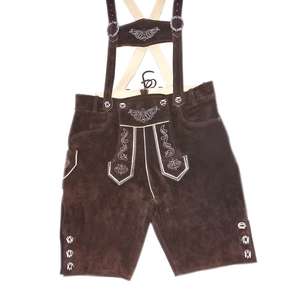 Lederhosen bavaroises pour hommes et femmes, style Octoberfest, avec broderies décoratives, inspirées des tenues autrichiennes, allemandes et américaines. - Product Image 5