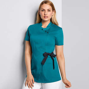 Nouvelle Tunique de Salon de Beauté Personnalisée, Uniforme Élastique pour Manucure et Spa, Blouse de Travail avec Dentelle Ajustable Tricotée pour Femmes Grandes Tailles - Product Image 2