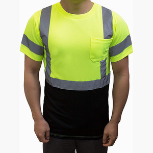 Camiseta de Trabajo de Alta Visibilidad para Construcción, Manga Corta, Invierno, Reflectante, con Cinta Reflectante, Ropa de Seguridad - Product Image 2