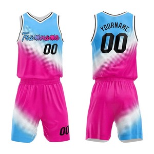 Ensemble d'uniformes de basketball de qualité supérieure, sans manches, en polyester, avec nom d'équipe - Product Image 4