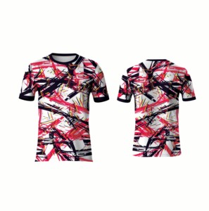 Camiseta Casual Sublimada para Hombre, Cuello Redondo, Manga Corta, Ligera, Suave, 100% Mezcla de Poliéster/Algodón con Estampado - Product Image 3