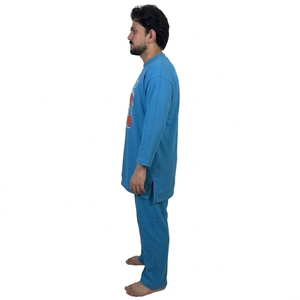 ชุดเสื้อยืดและกางเกงขายาวผู้ชายดีไซน์ทันสมัยวัสดุพรีเมียม แขนสั้น ใส่สบาย - Product Image 3