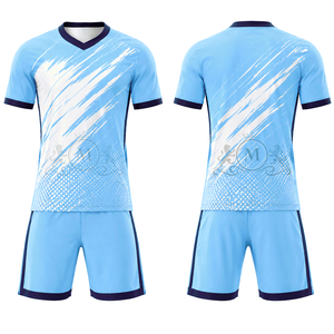 Ensemble de maillot de football rose pour homme, col en V, manches courtes, imprimé géométrique sublimé, évacuation de l'humidité, vêtements toutes saisons - Product Image 6