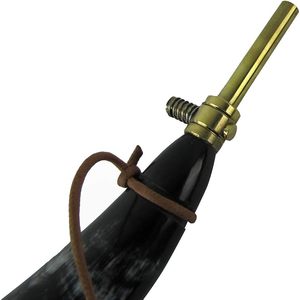 Poudre de corne de buffle véritable de qualité supérieure avec sangle en cuir réglable pour la chasse, le camping et les aventures en plein air - Product Image 2