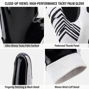 High Quality <b>Fingerless</b> <b>Gloves</b> White Black Dripping Print Polyester Non-Slip Sports Unisex All Seasons Breathable UV Protection - Product Image 6