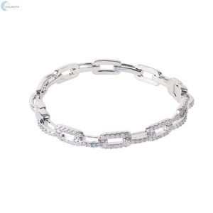 กำไลเพชรแล็บโกรว์สไตล์แร็ปเปอร์ ประดับเพชรหรูหราแบบสั่งทำพิเศษ กำไลแบบฟิกาโรลิงค์ - Product Image 4