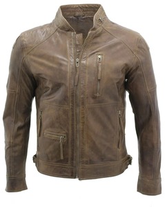 High Quality Genuine Leather Winter Stand Front <b>Biker</b> <b>Jacket</b> Men <b>Vintage</b> Motorcycle Fashion Outerwear Sample Service Available - Product Image 1