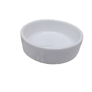 Assiette en céramique blanche classique avec finition lisse, vaisselle en grès minimaliste pour soupe, riz, salade, dessert et usage quotidien - Product Image 1