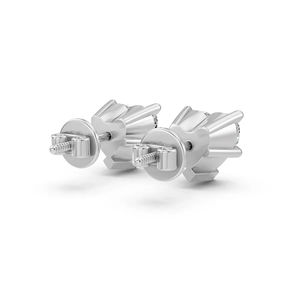 Pendientes de Diamantes Cultivados en Laboratorio con Corte Corazón, Oro de 14K con Baño de Rodio, Certificados por IGI, Lujosos para Mujer, para Boda, Compromiso o Fiesta - Product Image 4