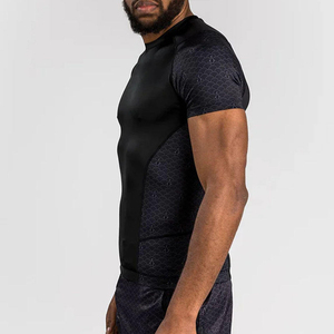 Men's Quick Dry Skinny Fit Crew Neck Compression T-Shirt Short Sleeve Rash Guard Workout Training Gym Clothing Running - Product Image 6