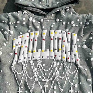 เสื้อฮู้ดดี้กันลมสำหรับผู้ชาย รุ่นหนาพิเศษ คุณภาพสูง ทรงปกติ ซิปหน้า ผ้าผสมโพลีเอสเตอร์/คอตตอน ล้างสีแบบแอซิดวอช สำหรับฤดูหนาว - Product Image 2