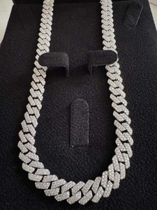 Excellent Quality Custom Moissanite Diamond Cuban <b>Chain</b> For Men Women Luxury Iced Out <b>Necklace</b> Personalized Jewelry for Sale - Product Image 3