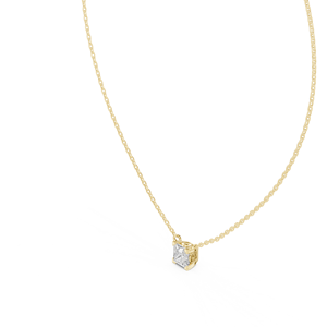 Collier pour femme en argent sterling S925 plaqué or 10K avec pendentif ethnique classique et élégant orné d'un diamant rond taille brillant - Product Image 6