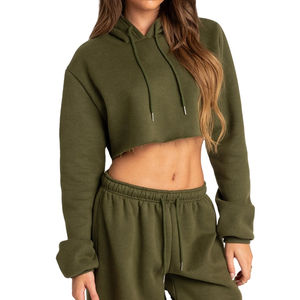 Nouveauté 2026 : Crop Tops à Capuche Tendance pour Femmes – Tenues Courtes Personnalisables – Pulls Courts Vides en Coton – Achetez Votre Crop Top à Capuche en Coton - Product Image 1