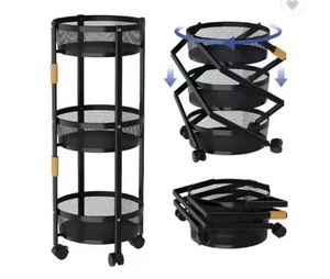 Chariot de rangement en métal à 5 niveaux de haute qualité avec design multifonctionnel et réglable - Product Image 1