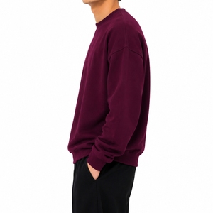 เสื้อสเวตเชิ้ตโอเวอร์ไซส์ผ้าฟลีซหนานุ่ม 100% คอตตอน พรีเมียมสำหรับผู้ชาย - สีและโลโก้สั่งทำได้ สไตล์สตรีทแวร์ลำลองสำหรับฤดูใบไม้ผลิ - Product Image 3