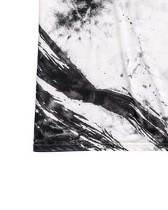 T-shirt tie-dye noir et blanc pour homme, col rond, manches courtes, coton, streetwear décontracté, lavage vintage, personnalisable, OEM, fournisseur en gros - Product Image 6