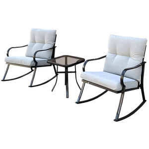 Set Dondolo Off-White con Sedia e Teiera per Arredo Giardino - Product Image 3