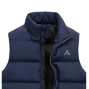 Gilets pour hommes sur mesure, couleur gris, vêtements de mode, coupe-vent d'extérieur, gilet chaud matelassé, veste matelassée, service OEM - Product Image 3