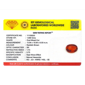 Hessonita Natural Gomed de 8.4 Quilates, Gema Suelta para Joyería Fina - Product Image 4