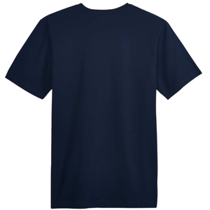เสื้อยืดผู้ชายสีกรมท่า น้ำหนักปานกลาง ผ้าฝ้ายพรีเมียม แขนสั้น สวมใส่สบาย ระบายอากาศได้ดี เสื้อลำลอง เสื้อเปล่า สำหรับงานสั่งทำ - Product Image 2