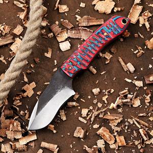 Couteau EDC à lame fixe personnalisé Nordic Forge, fourreau Pancake, 6 pouces, lame pleine longueur, pointe tombante, pour le dépecage, le camping et la chasse, acier 12c27 - Product Image 2