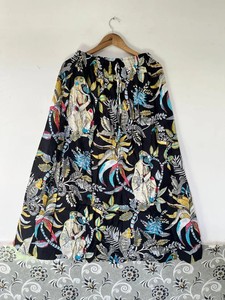 Women Summer Cotton <b>Skirt</b> Beach Wear Maxi Dress <b>Skirt</b> <b>Elastic</b> <b>Waist</b> <b>Skirt</b> - Product Image 1
