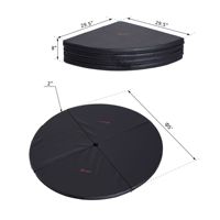 Tapis de Danse Pliable Portable 2' x 5' Léger pour Gymnastique, Épaisseur 5 cm, Couleur Noire