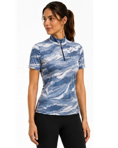 Chemises d'équitation respirantes en coton sublimé 2025 à manches longues, couche de base haute performance personnalisable pour femmes équestres - Product Image 2