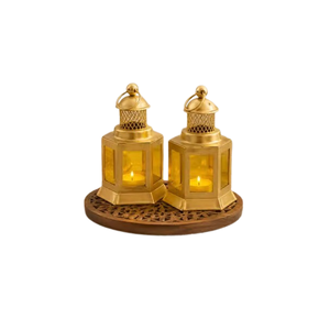 Lustre en métal et verre transparent, écologique, fait main, rond, pour activités religieuses, décorations de Noël, décoration murale pour la maison, restaurant - Product Image 5