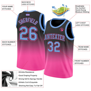 High Quality Men's Basketball Jersey Customizable Sublimated 100% <b>Polyester</b> Quick Dry Sports Uniforms Sleeveless Team Printed - Product Image 2