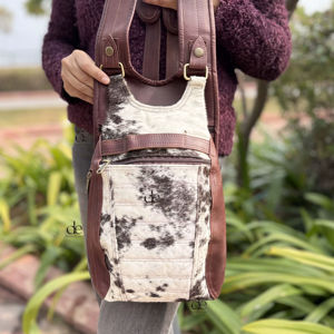 Mochila de Cuero Auténtico de Diseño Único, Estilo Occidental, Bolsas de Viaje Unisex Multiusos, Producto al por Mayor - Product Image 1