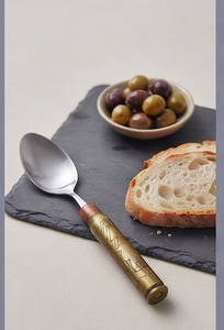 Vintage Metal Flatware <b>Set</b> With Bullet Shell Handles Spoon Fork Knife Matte Finish <b>Reusable</b> Camping <b>Cutlery</b> - Product Image 4