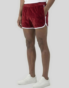 Men's Woven Elastic Waist Shorts Velvet Fabric Front Breathable Quick Dry High Street Style Gym Fitness Wear Bulk Wholesale 2026 - Product Image 5