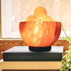 IMPEX PAKISTAN Lámpara de Sal del Himalaya de Cristal Rosa Hecha a Mano de Alta Calidad con Efecto de Fuego, Decoración para el Hogar, Logotipo Personalizado Tallado, Nueva y Auténtica - Product Image 4