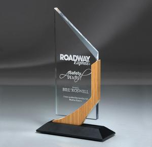 Trofeo personalizado de acrílico y madera, Premio híbrido elegante para reconocimiento corporativo, eventos y celebraciones de hitos - Product Image 4