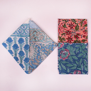 Écharpe bandana carrée en coton doux, imprimé blocs, élégante et tendance, 21x21 pouces, impression personnalisée, utilisable en toutes saisons - Product Image 2