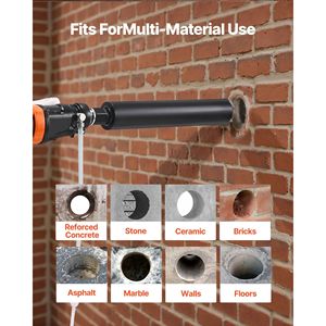 Máquina perforadora de hormigón de 8 pulgadas con broca de diamante, portátil, para perforación en seco y húmedo, con 4 brocas 1075/230 - Product Image 5