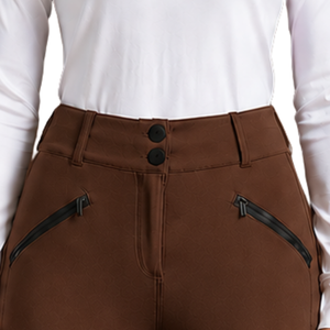 Women Chocolate <b>Brown</b> Horse Riding <b>Leggings</b> High Waist Equestrian Training Tights Stretch Rider Breeches Comfortable Sports Wear - Product Image 3