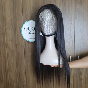 Perruques en cheveux humains lisses et vierges vietnamiens 13x6 HD Transparent Frontal Lace Deep Vente en gros 24 pouces - Product Image 1