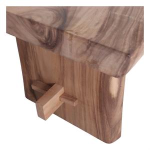 Table à manger en teck massif de qualité supérieure avec plateau rectangulaire robuste et structure en bois minimaliste pour une salle à manger d'intérieur moderne - Product Image 5