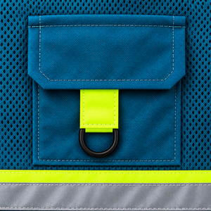 Chaleco de Seguridad Reflectante de Alta Visibilidad Iron Mark para Hombre, Color Verde Azulado, Ropa de Trabajo de Alta Visibilidad con Bolsillos con Cremallera - Product Image 5