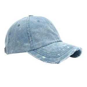 Gorra de béisbol unisex vintage de algodón liso con efecto desgastado y lavado ácido, visera curva, estilo urbano, suministro de fábrica - Product Image 6