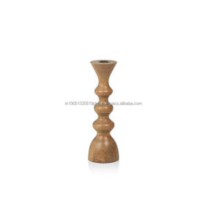 Bougeoir en bois d'acacia massif, manguier, meilleure qualité, lanternes décoratives de Noël, bocaux, bougeoirs pour dessus de table - Product Image 5