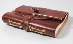 Diario de Cuero Marrón Genuino Vintage, 100 Hojas, Papel de Algodón Reciclado Hecho a Mano, Planificador Semanal de Negocios, Cuadernos a Juego - Product Image 1